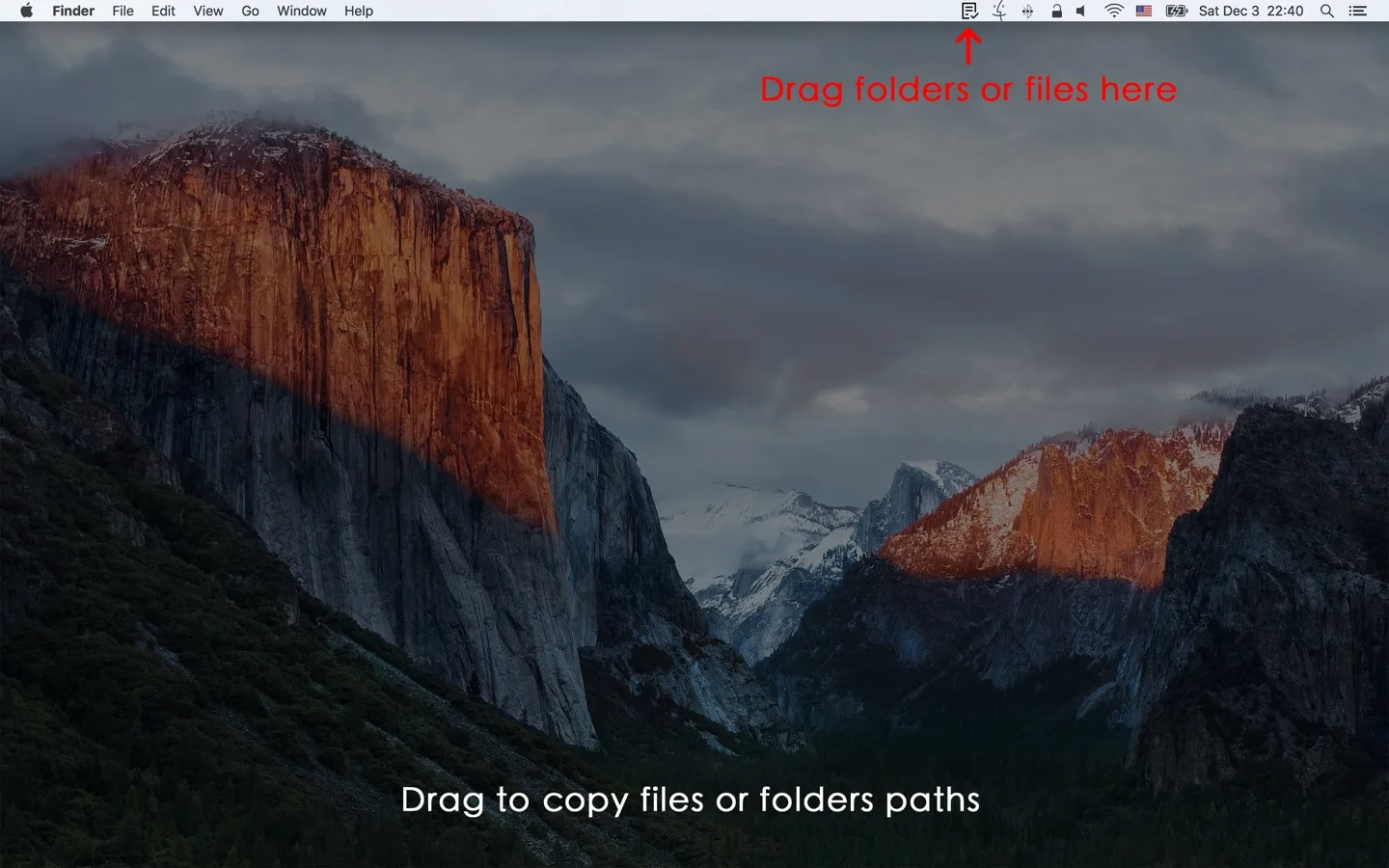 Easy Copy Path menu bar