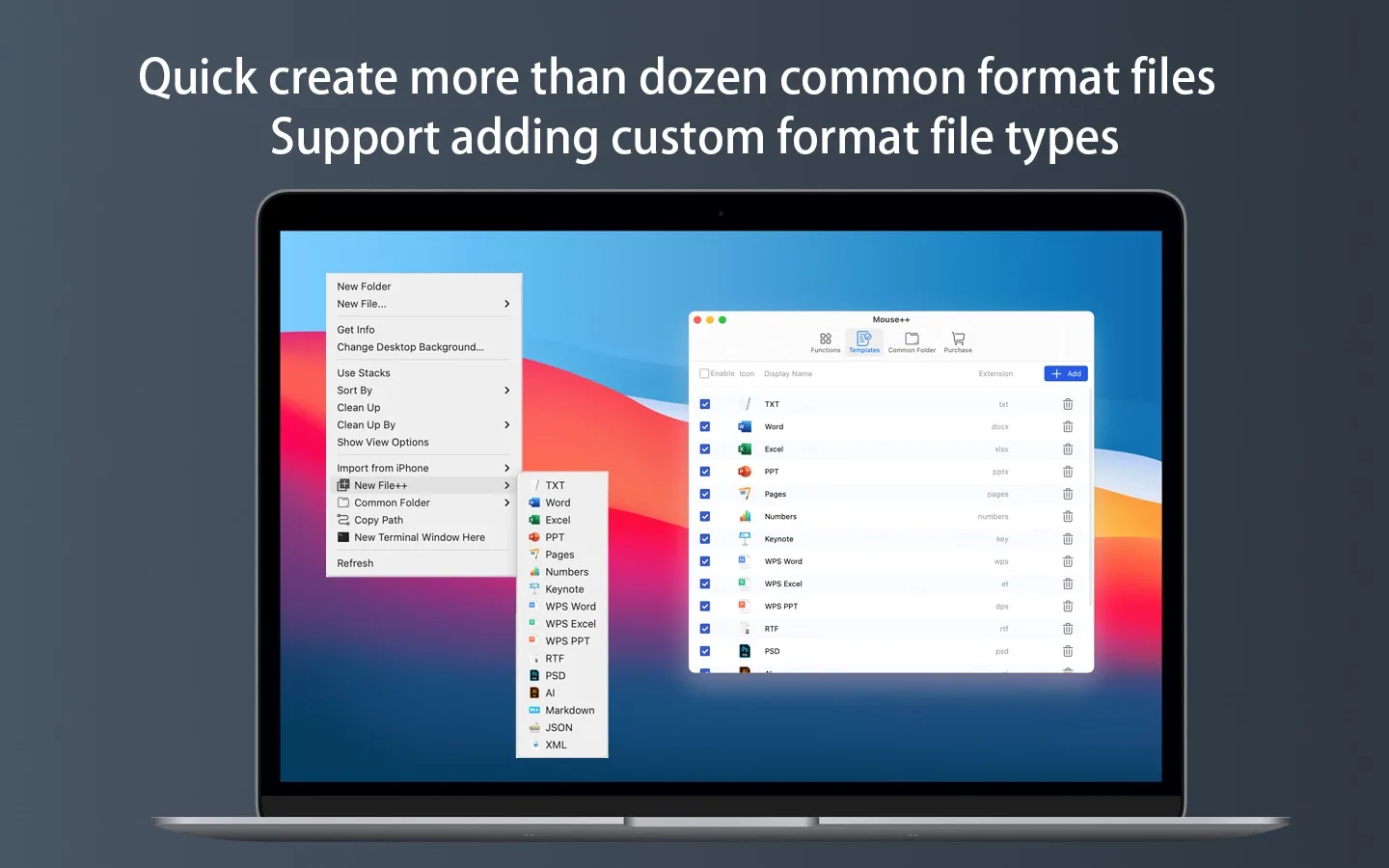 Mouse++ favorite folders